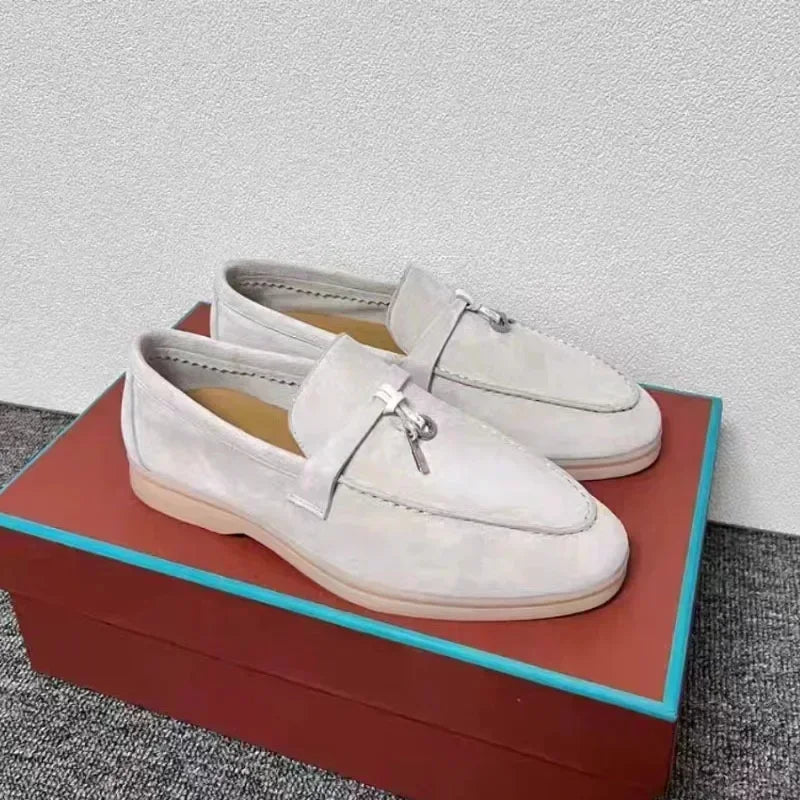 Men's Soft Genuine Leather Slip On Casual Shoes For Summer