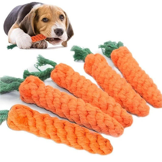 Pet Knot Carrot Rope Toy For Dogs And Cats Chewable