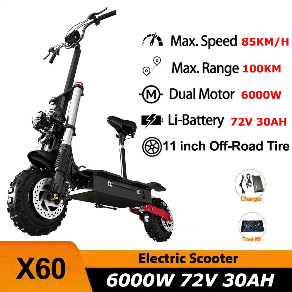Jueshuai 6000W Dual Motor Electric Scooter For Adults