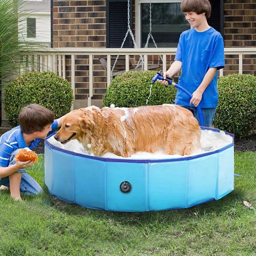 Foldable Dog Swimming Pool Portable Bath Tub For Large Dogs