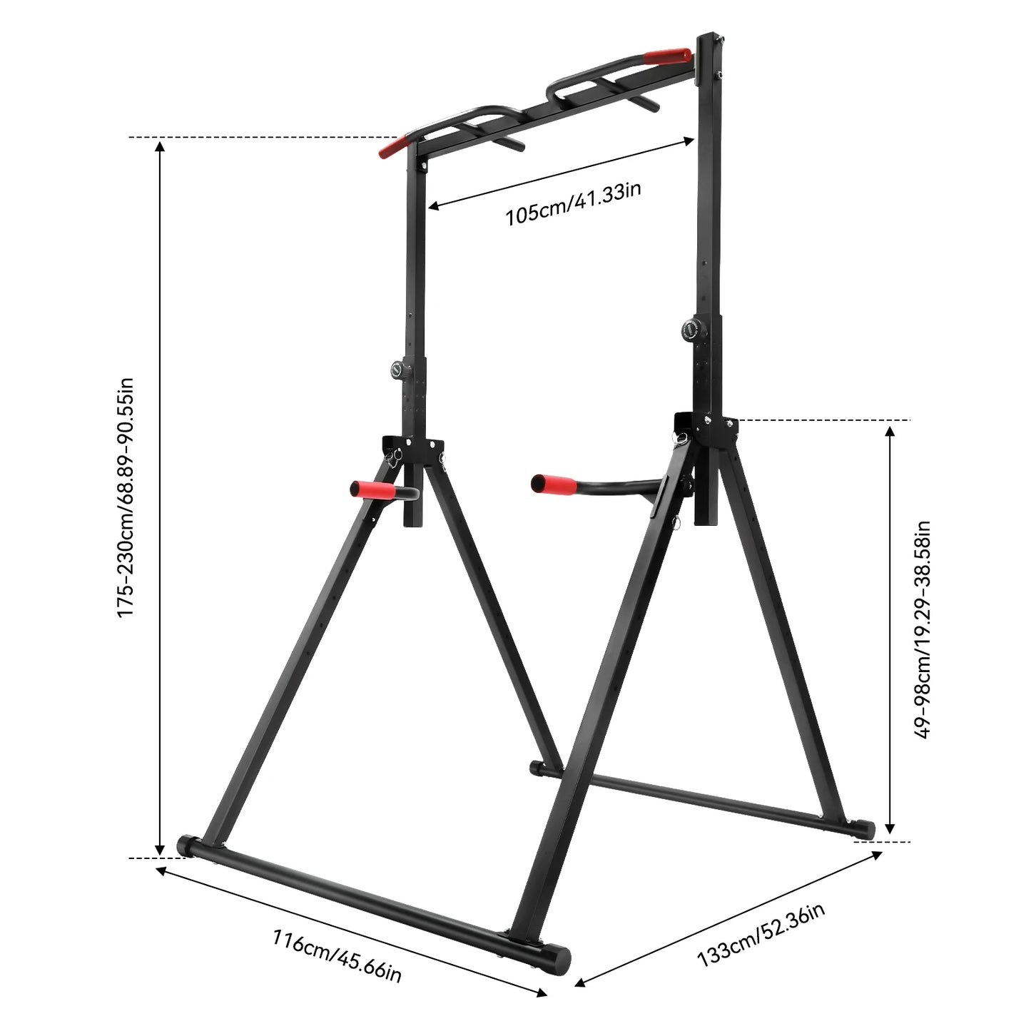 Adjustable Pull Up Bar 200kg Load Capacity Foldable Home Gym