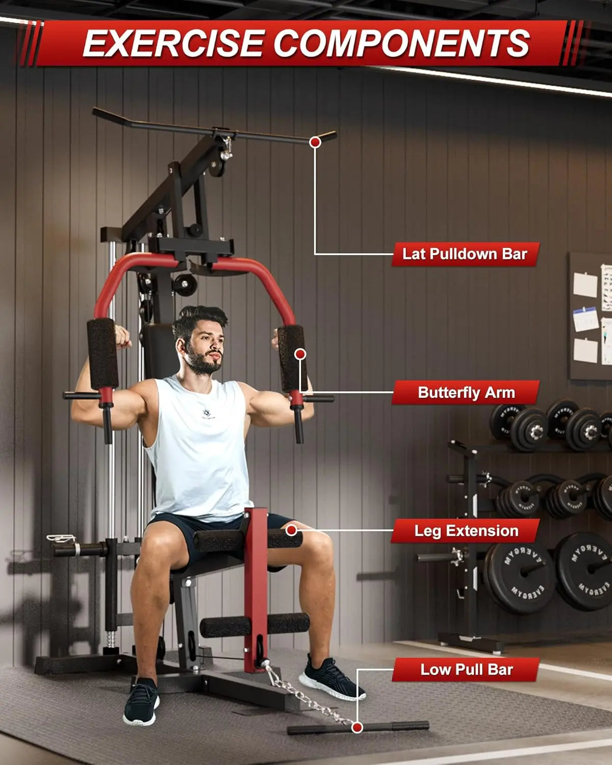 HiMISS All In One Home Gym For Full-Body Strength System