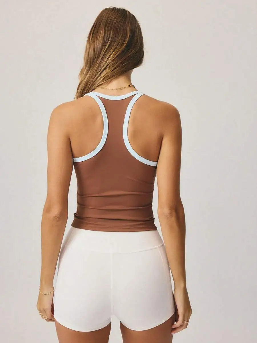 Aralina Leisurewear Contrast Singlet For Activewear And Airport Outfit