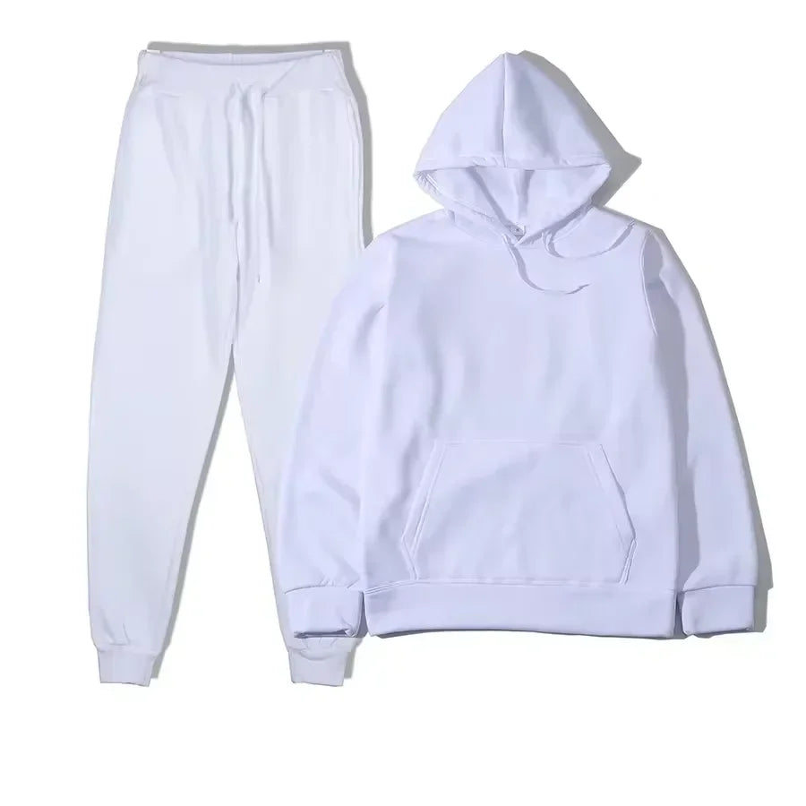 Women Winter Tracksuit Two Piece Set Hooded Sweatshirt And Trousers