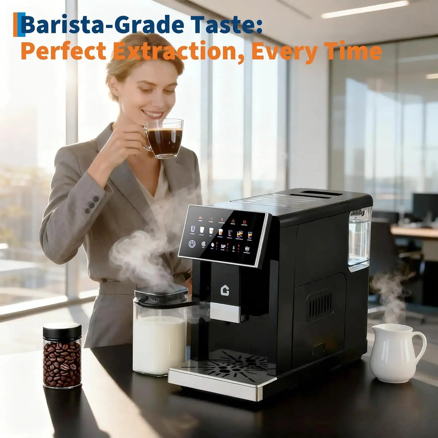 Acekool 3rd Gen Espresso Coffee Maker With Milk Frother