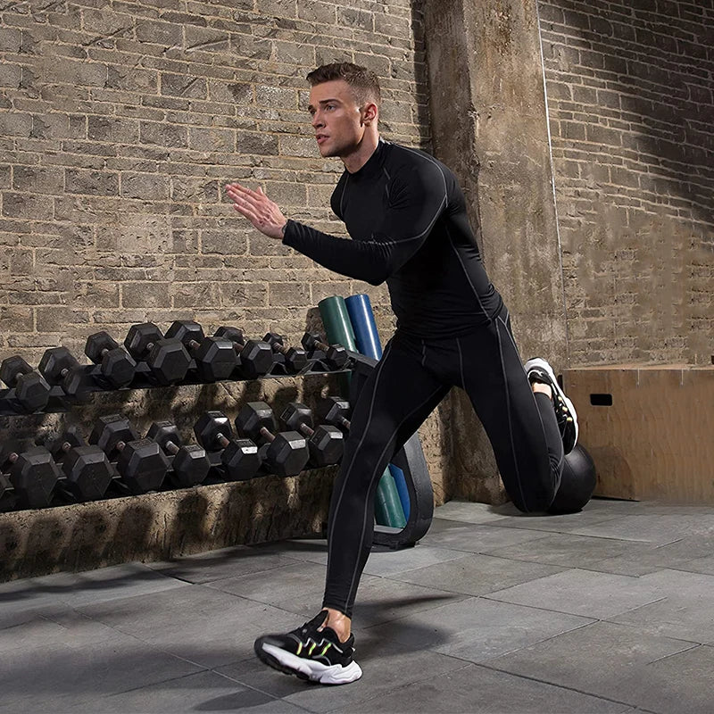 Men Quick Dry T Shirt Long Sleeve Compression Rash Guard