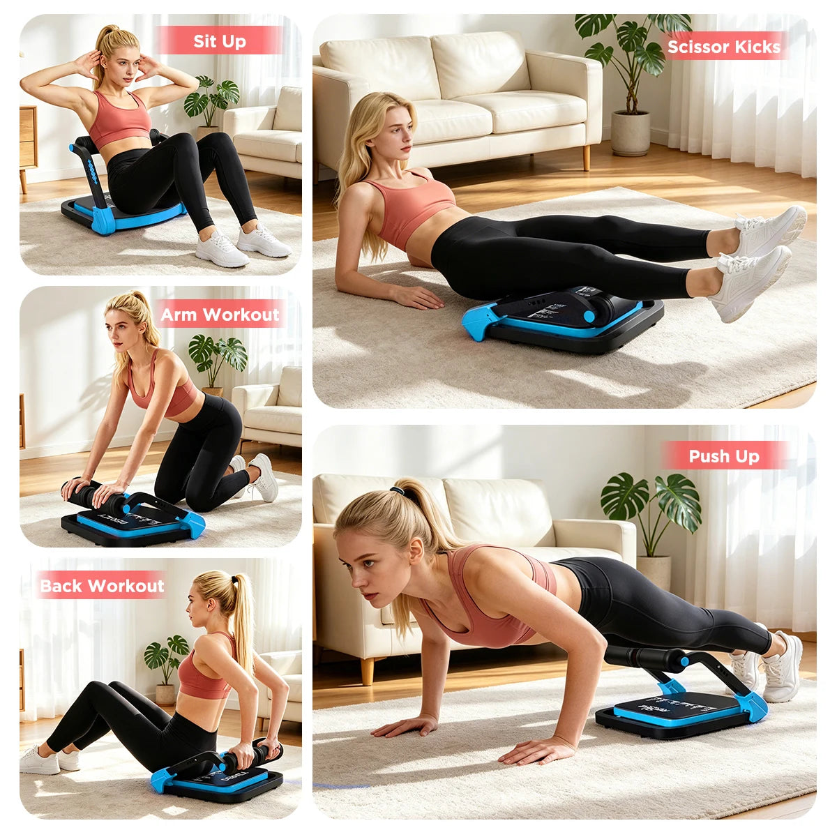 Relife Adjustable Sit Up Machine for Home Gym and Fitness