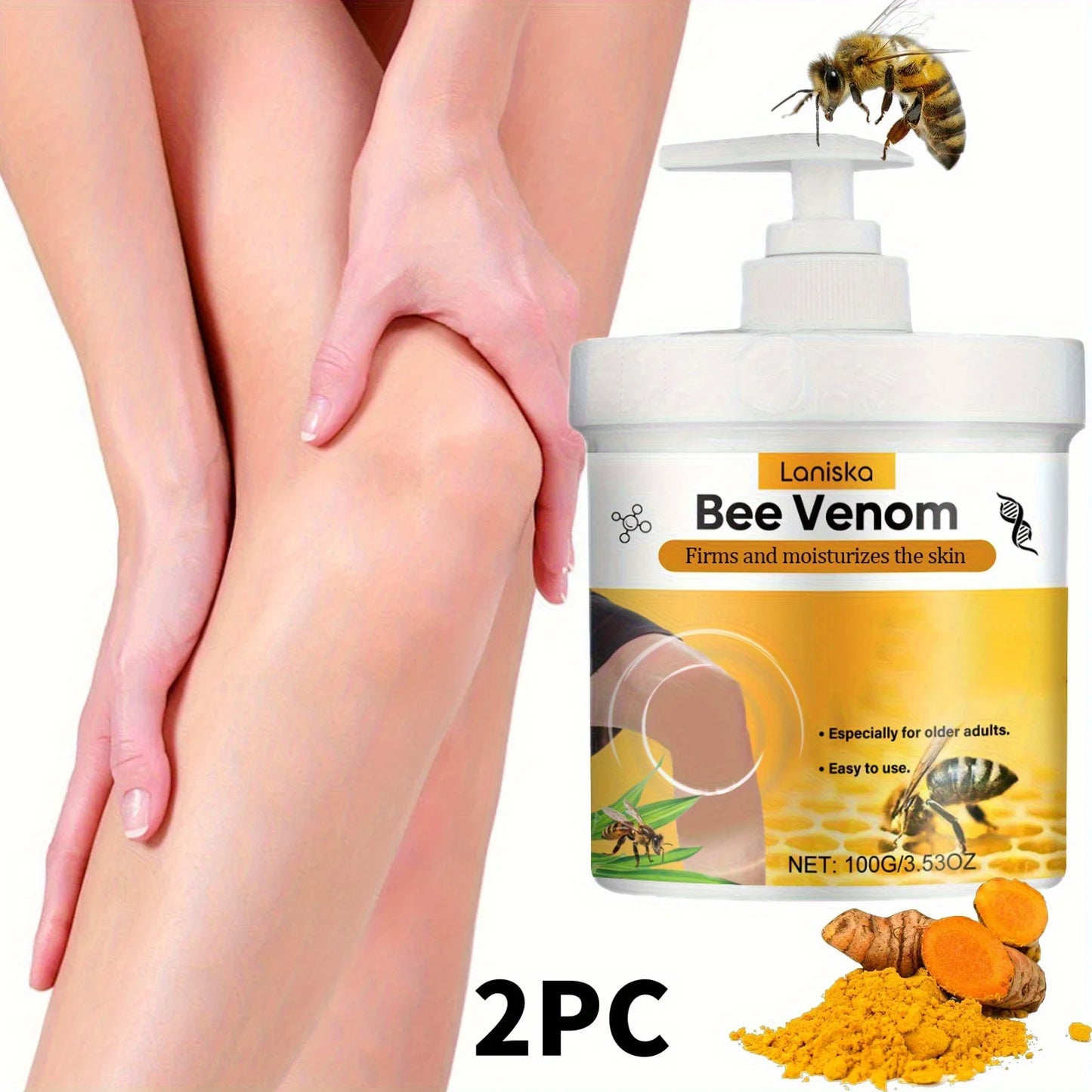 Bee Venom Joint Massage Cream Turmeric Arnica Hydrates Skin