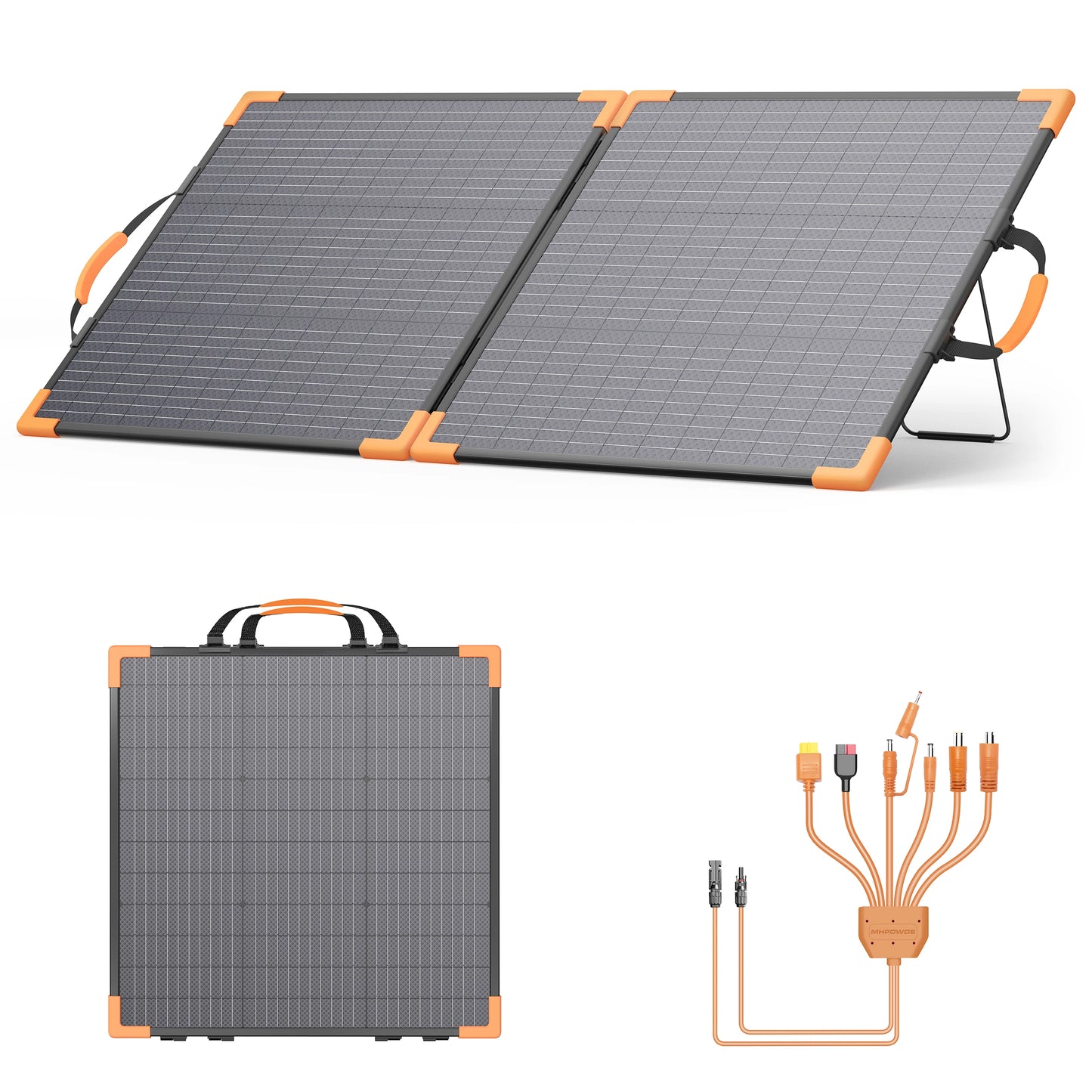 MHPOWOS Foldable Bifacial Solar Charger 200W IP68 For Camping