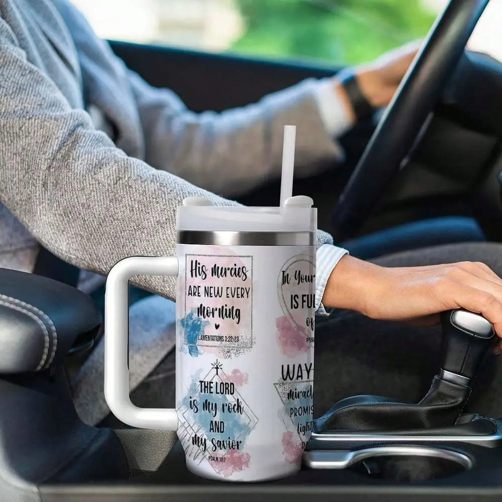 Bible Verse Stainless Steel Insulated Tumbler Bottle With Lid