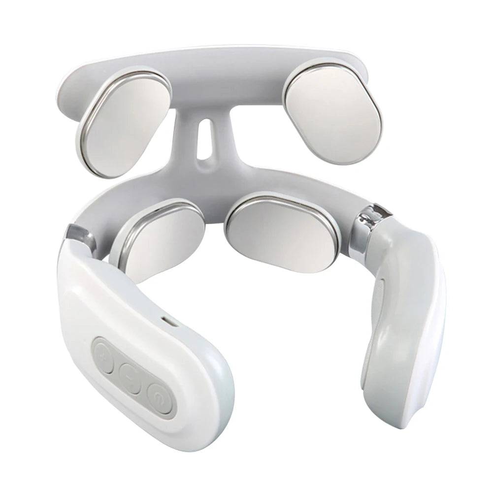 Four-Head USB Neck Massager With Heating And Breathing Light