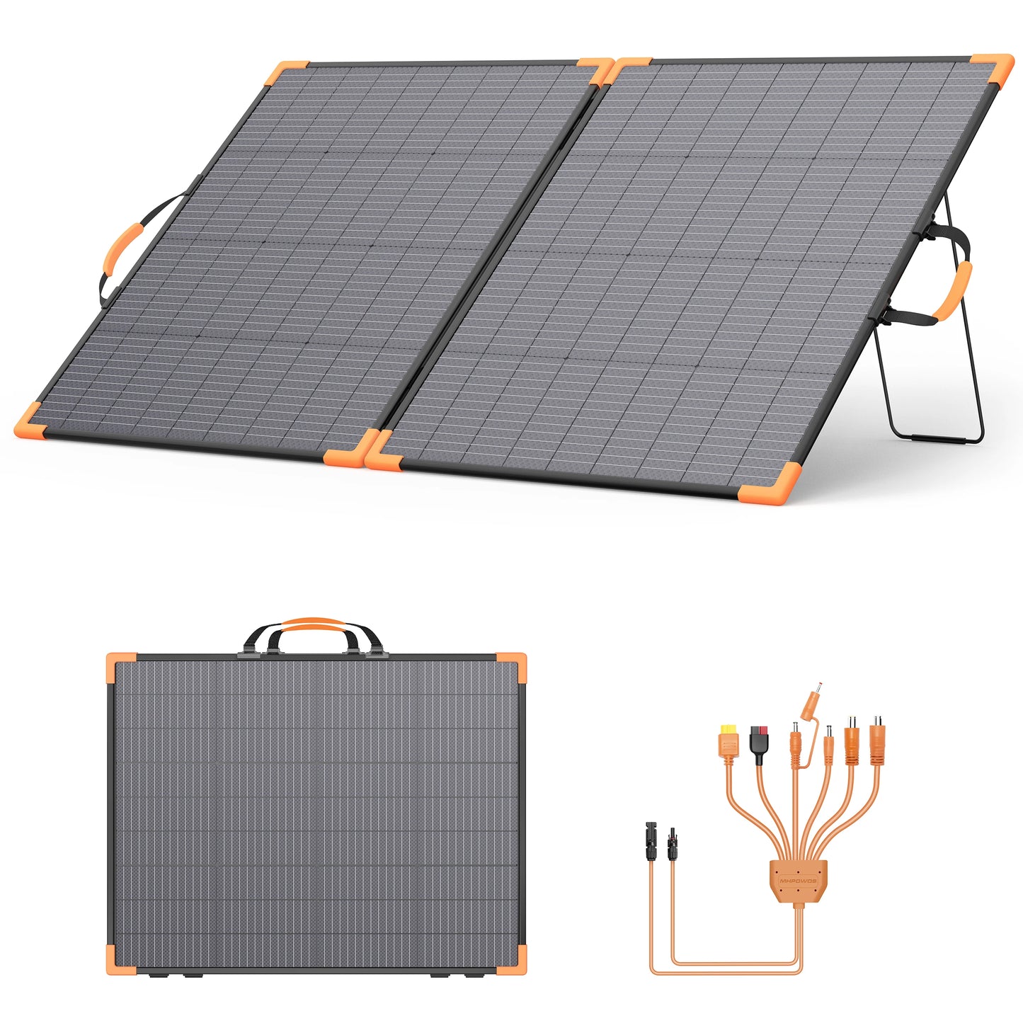 MHPOWOS Foldable Bifacial Solar Charger 200W IP68 For Camping