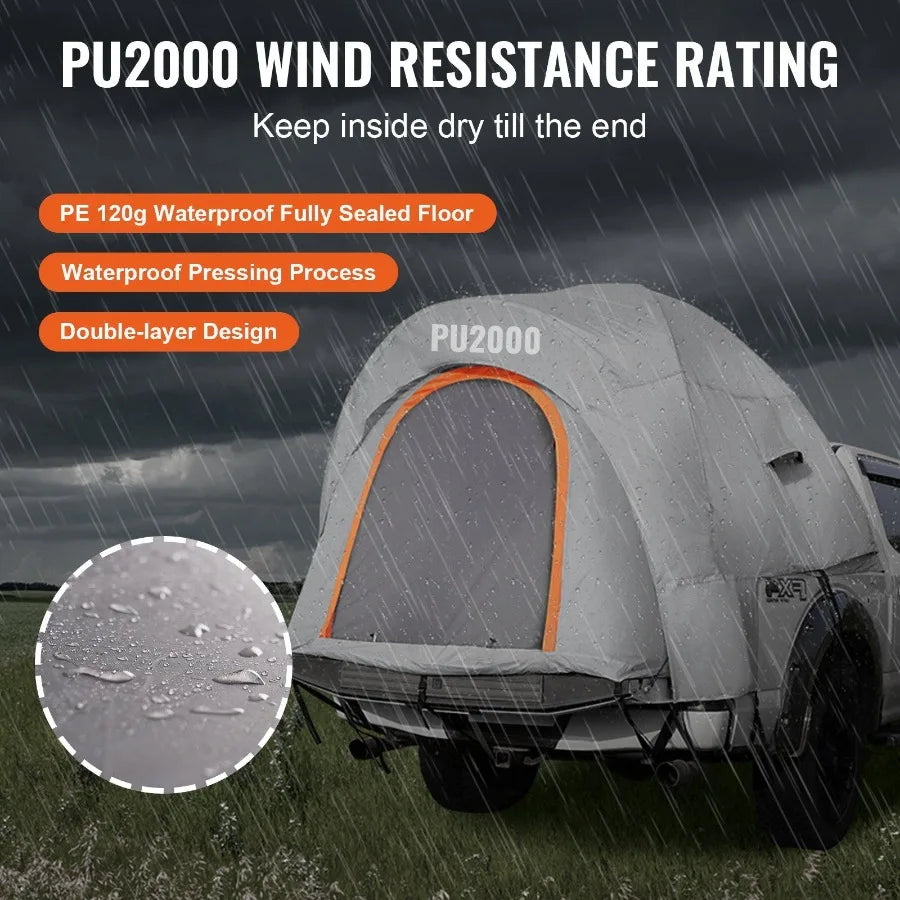 Truck Bed Tent For Pickup Trucks Waterproof With Carry Bag