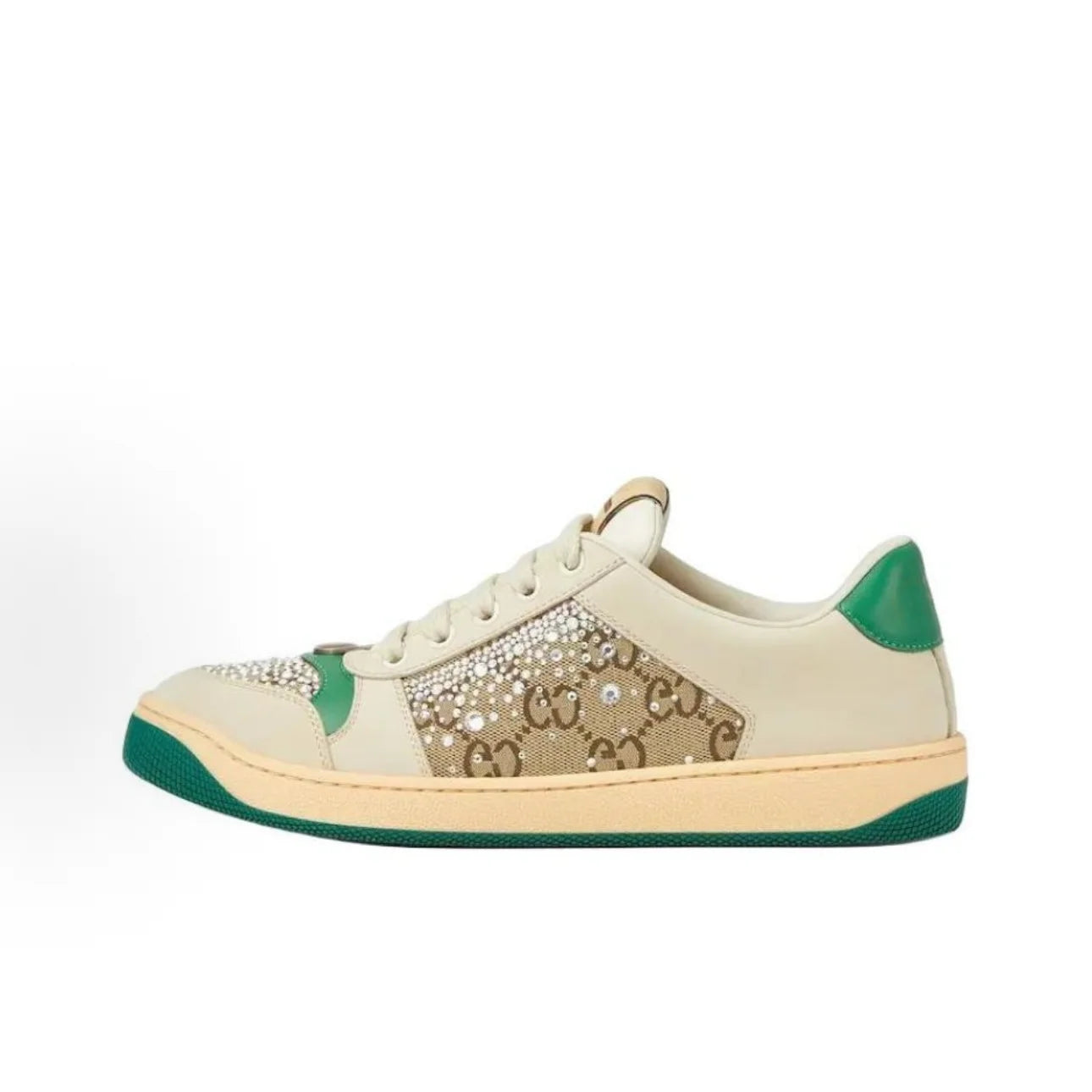 Italian Retro Luxurious Womens Shoes Screener Series Glittery Distressed