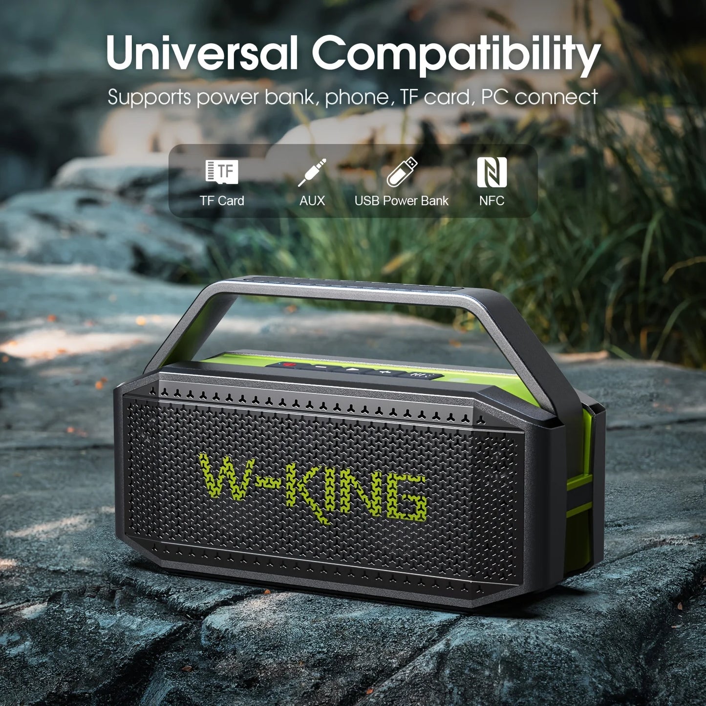 W-King D9-1 Bluetooth Speaker 100W Peak IPX6 Portable