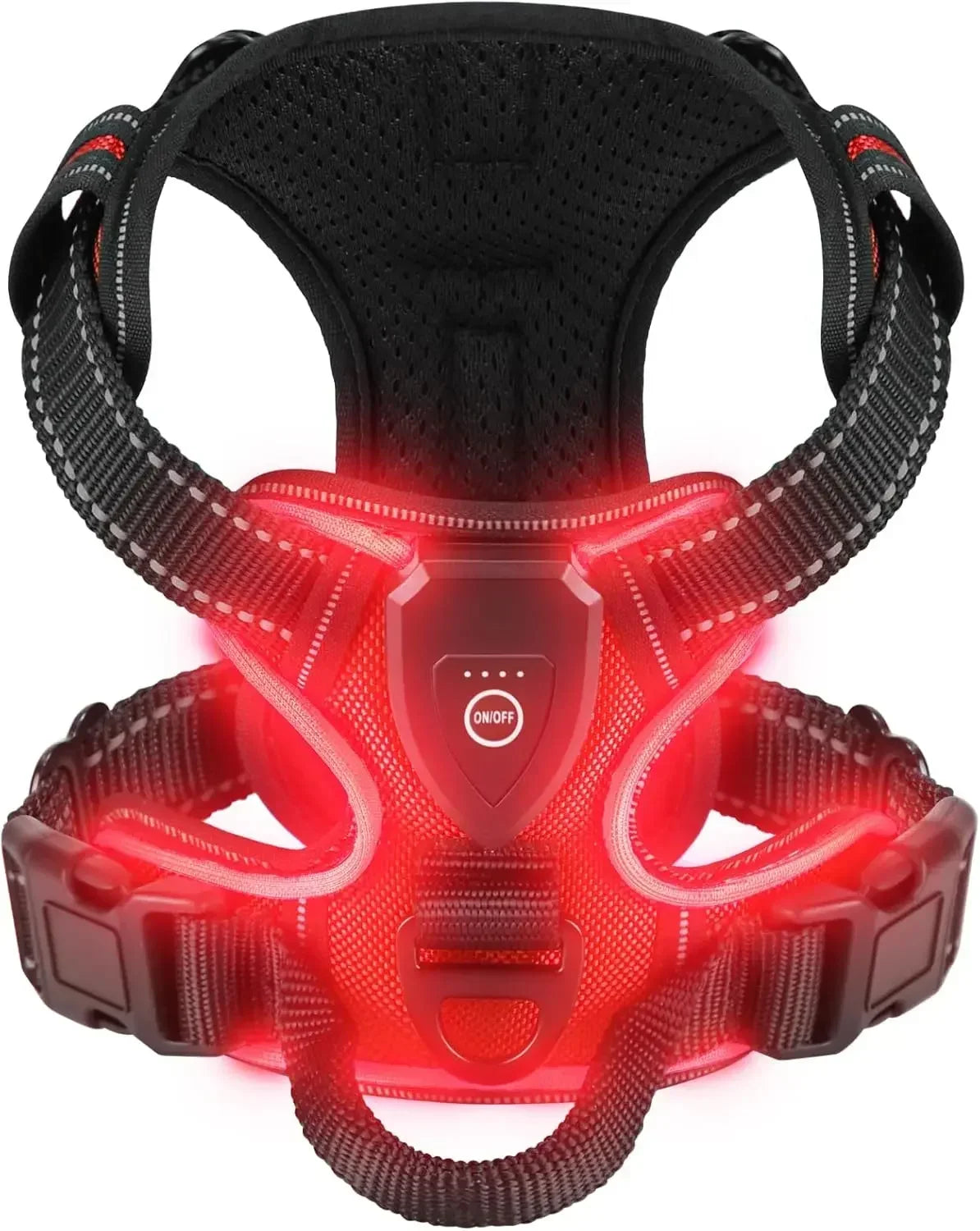 Rechargeable LED Luminous Dog Harness No Pull Adjustable Vest