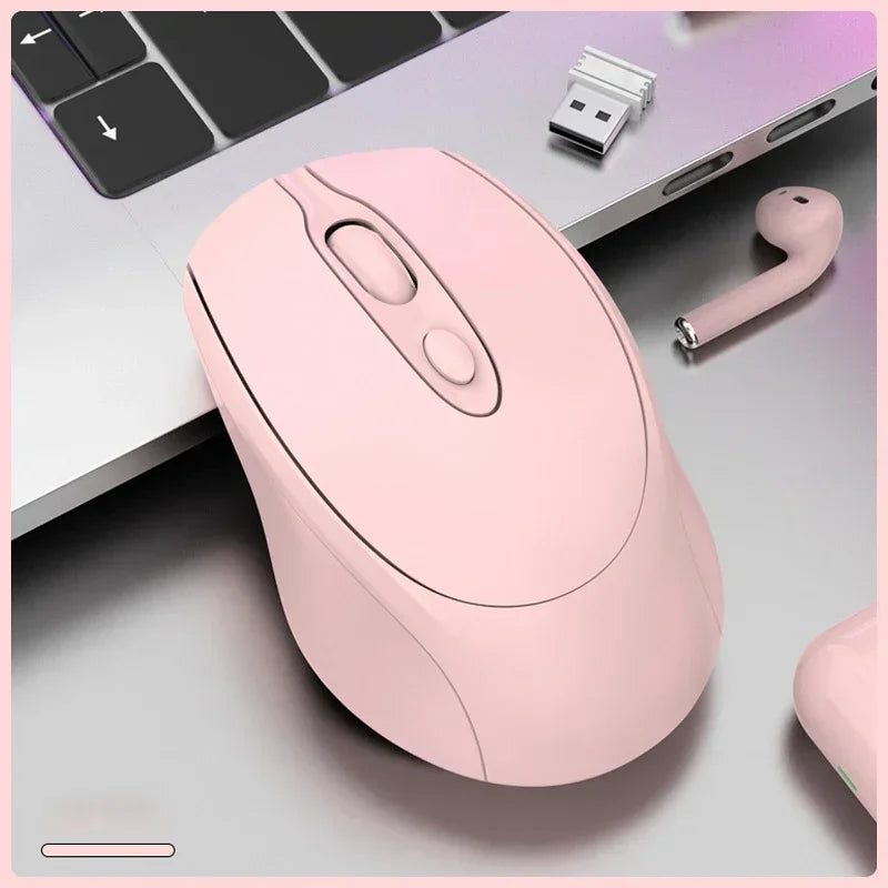 Wireless Rechargeable Bluetooth 2.4G Silent Mouse For PC MacBook Tablet