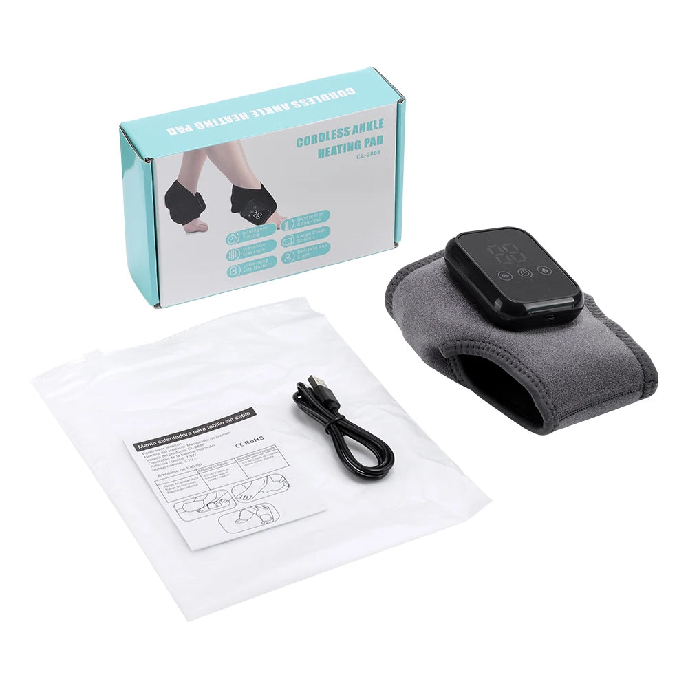 Hailicare Electric Ankle Massager With Vibration And Hot Compress