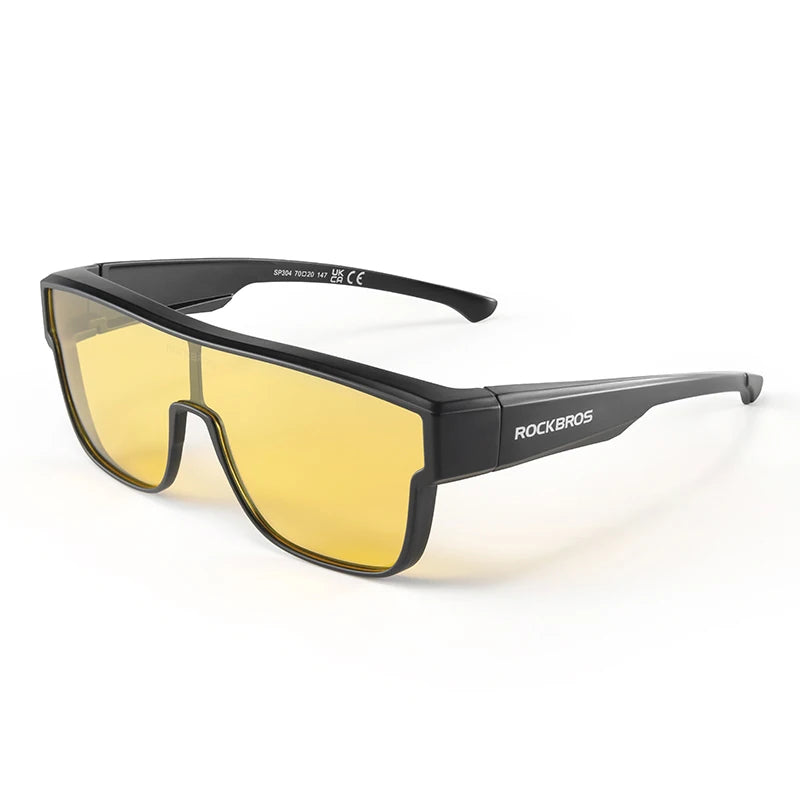 ROCKBROS Polarized Cycling Glasses UV400 Myopia Dual Wear Sunglasses
