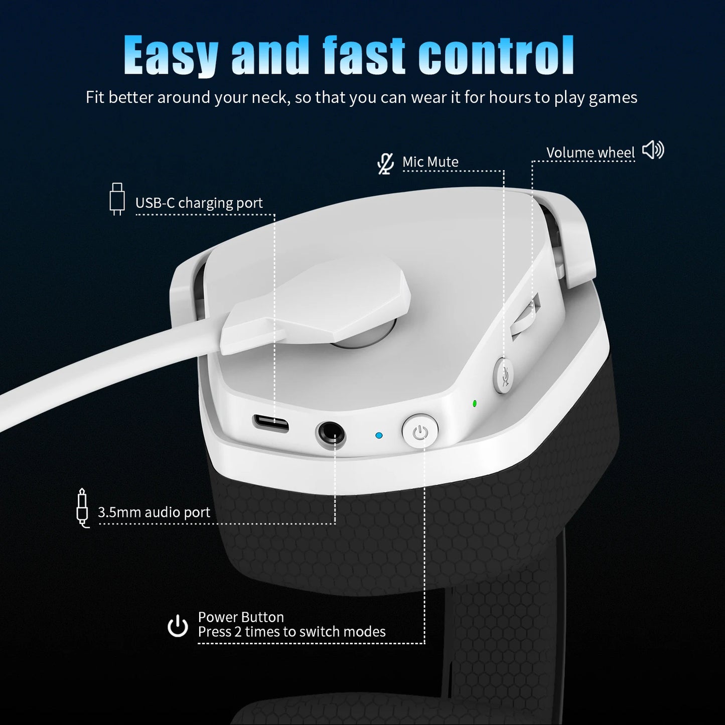 NUBWO G06 Wireless Gaming Headset 2.4G Dual, 5ms Latency