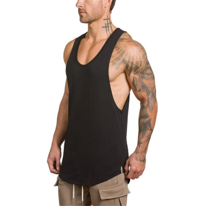 Cotton Breathable Sleeveless Tank Tops For Gym And Running