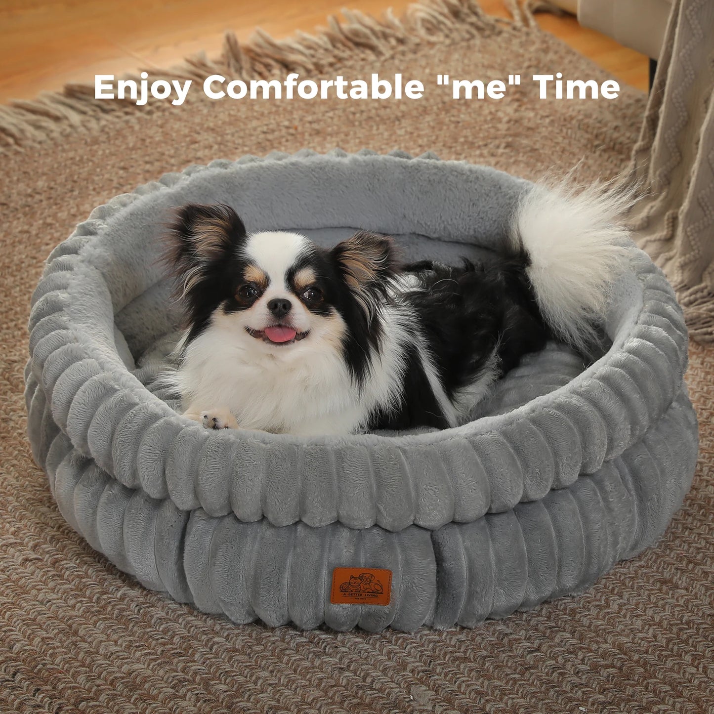 PAWZ Road Round Pet Bed for Dogs and Cats Washable