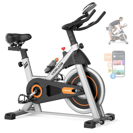 YOSUDA Exercise Bike With App Bluetooth Connectivity Magnetic Resistance