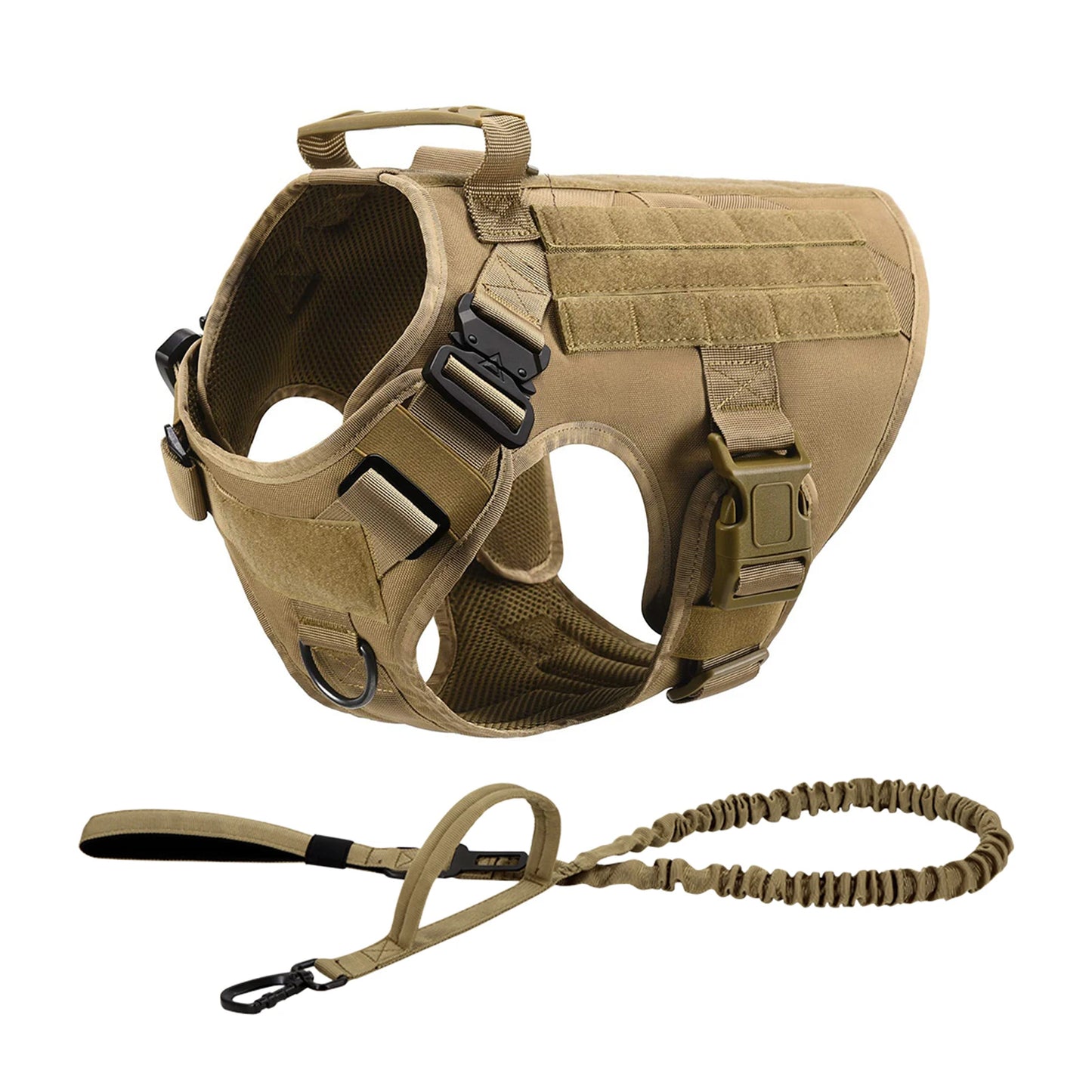 PETRAVEL Tactical Dog Harness With Molle Pouches For Dogs