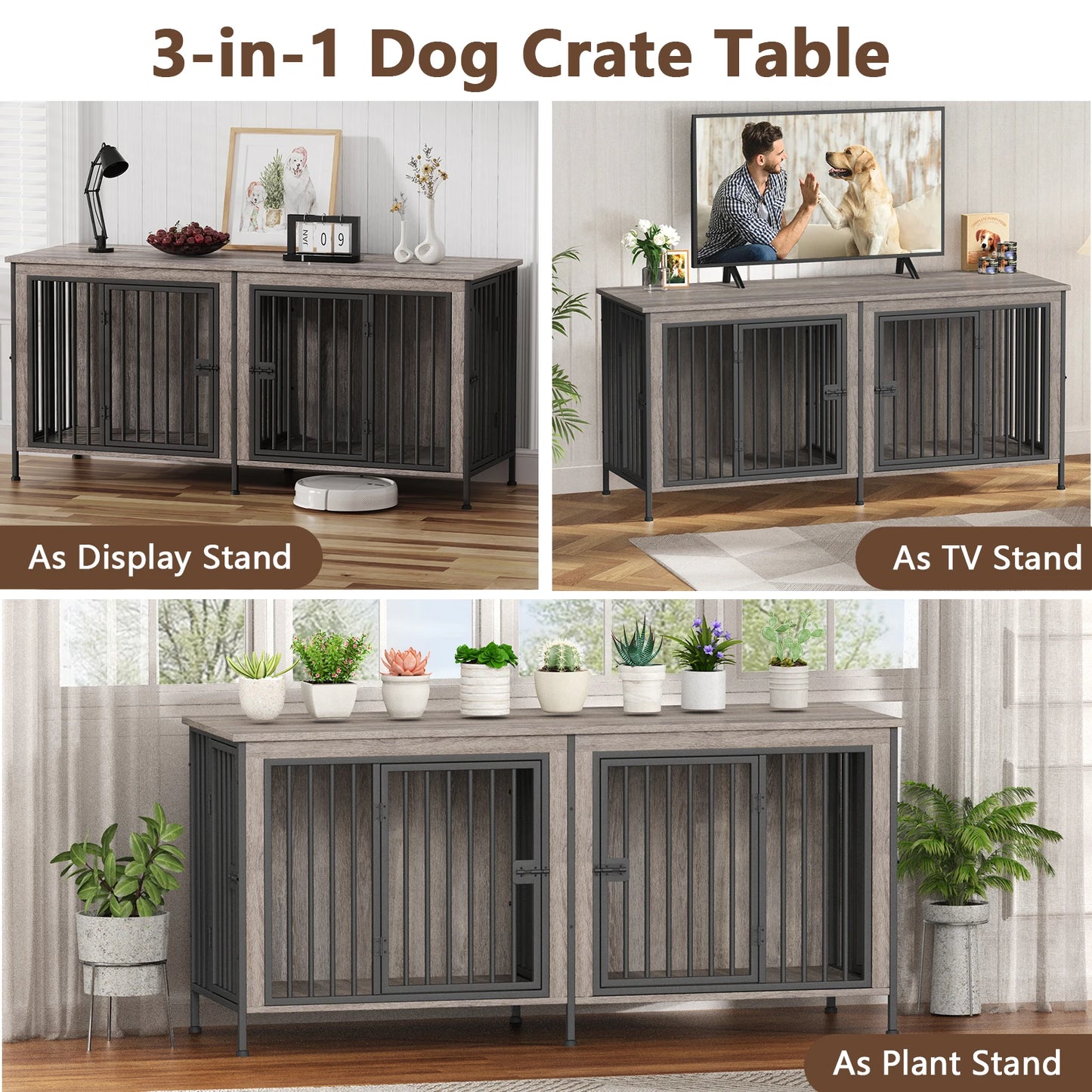 Heavy Duty Dog Crate Furniture Multi Functional Kennel Table