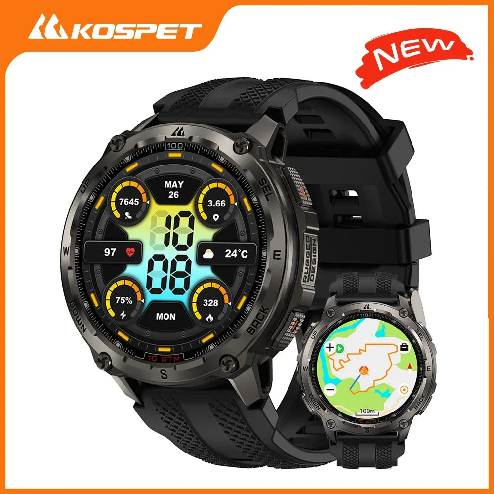 KOSPET Tank T4 Smart Watch GPS 10ATM Waterproof Heart Rate