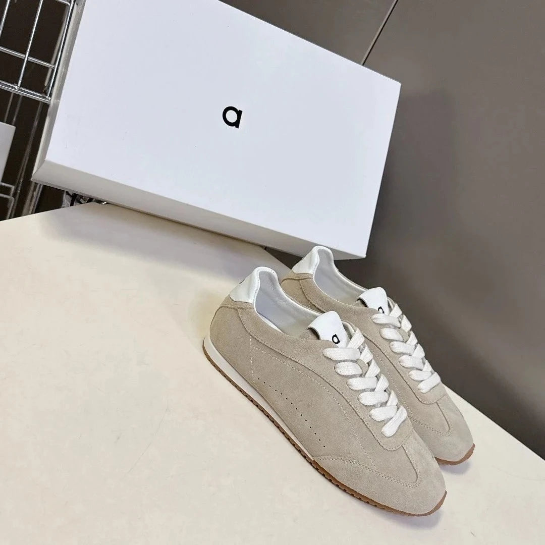 European Style Women's White Sneakers Retro Casual Shoes
