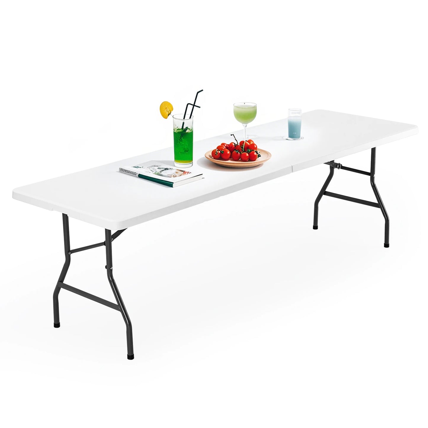 JHK Portable Folding Table With Carrying Handle And Safety Lock