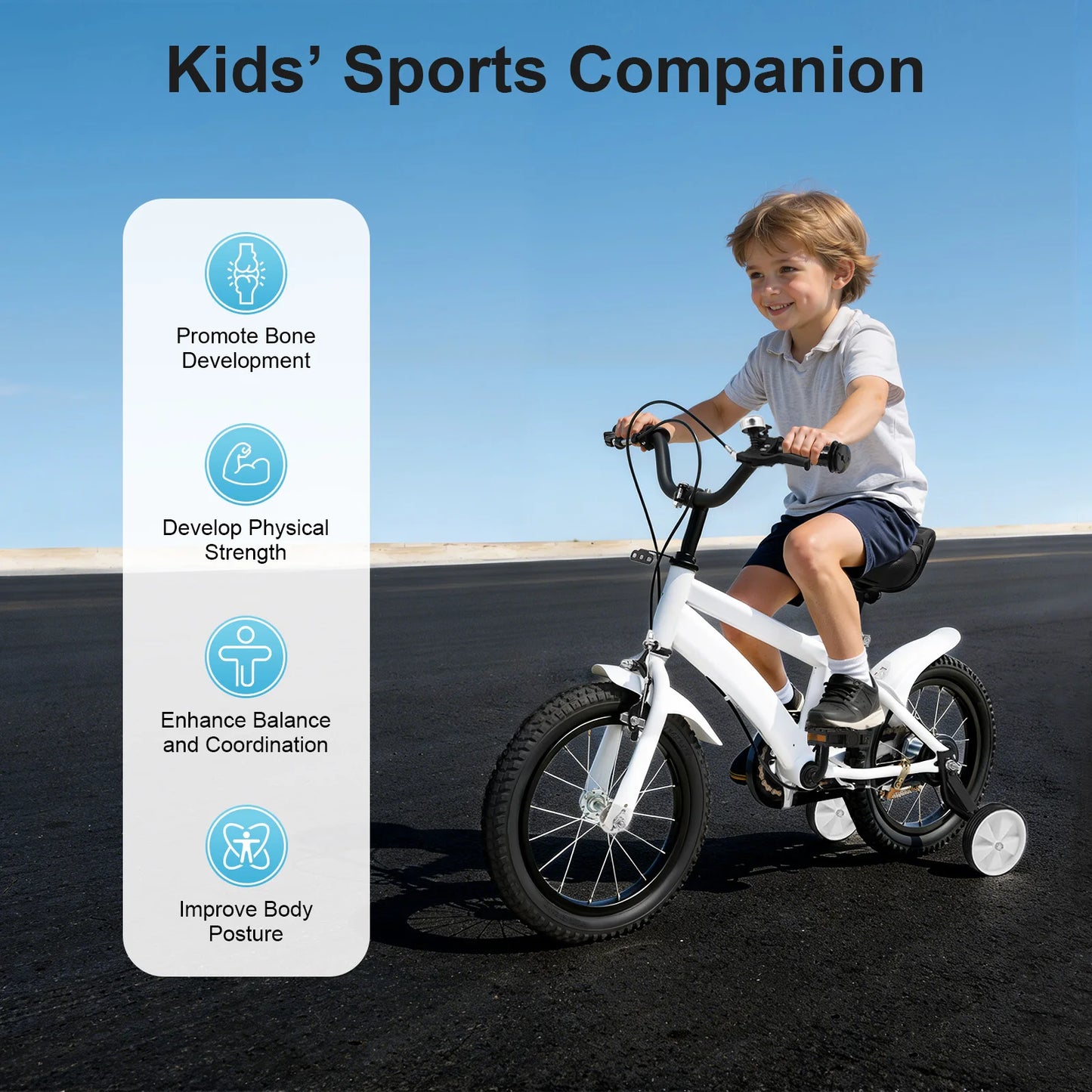 Kids Learning Bike With Adjustable Height And Parent Handle