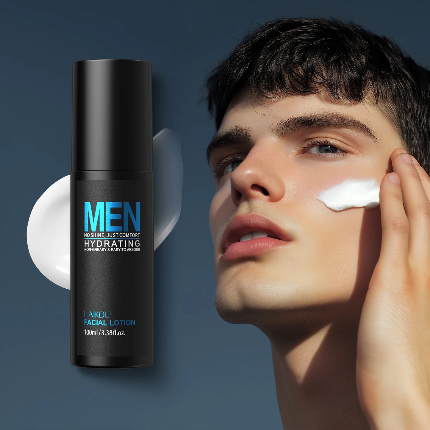 LAIKOU Men Skincare 4Piece Set Cleanser Toner Lotion