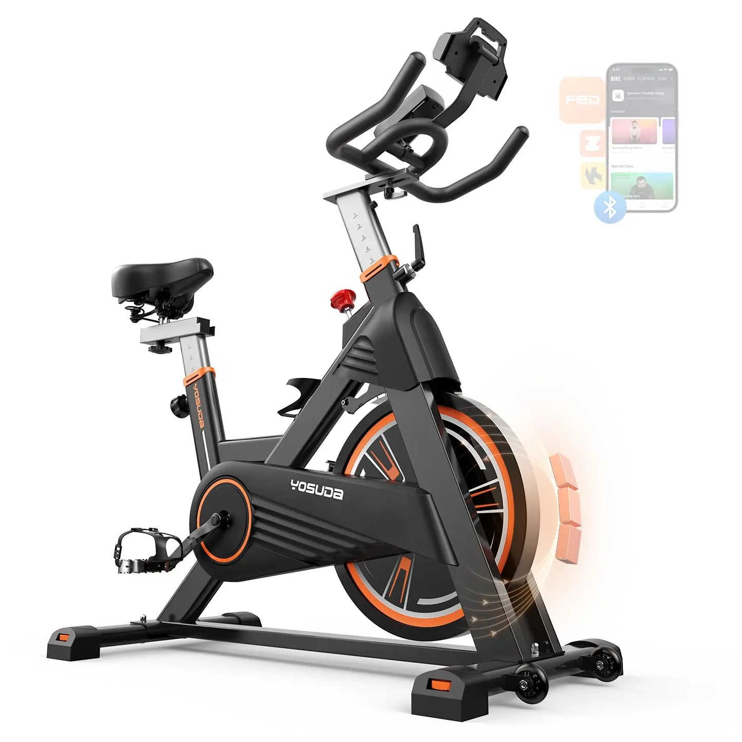 YOSUDA Pro Magnetic Exercise Bike With Comfortable Seat Cushion