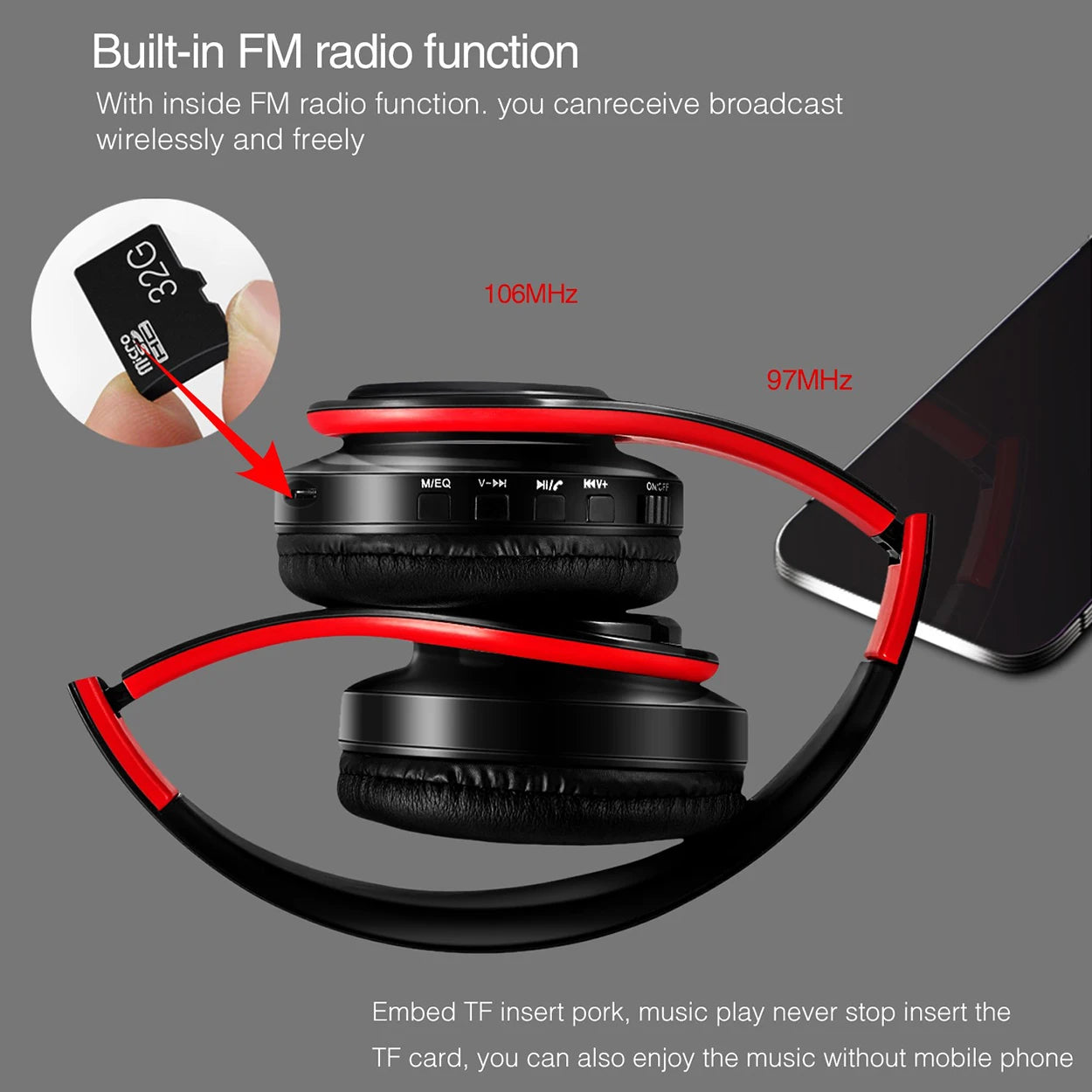 CATASSU Active Noise Canceling Wireless Bluetooth Headset with Mic