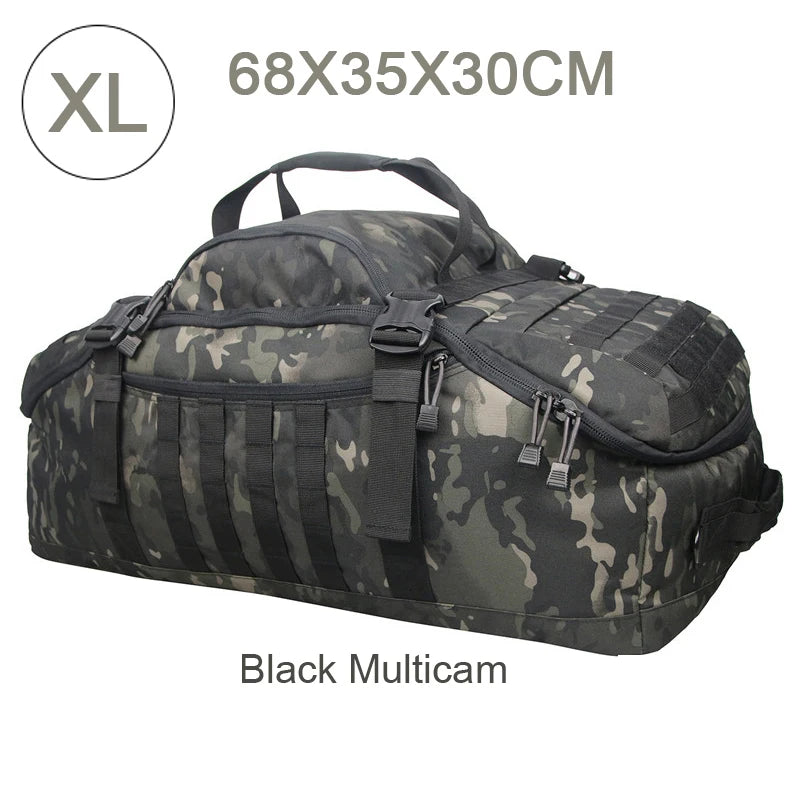 LQARMY 3 Way Duffle Bag Travel Backpack Crossbody Handbag