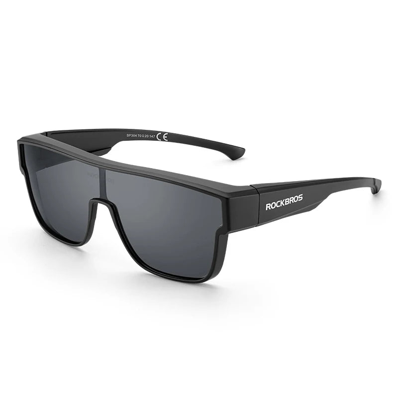 ROCKBROS Polarized Cycling Glasses UV400 Myopia Dual Wear Sunglasses