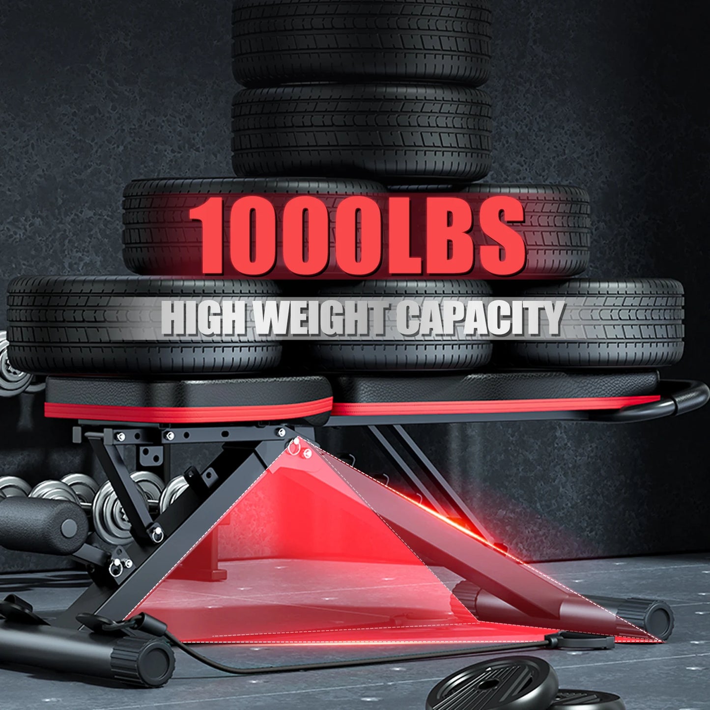 Adjustable Weight Bench With Folding Incline Decline For Home Gym
