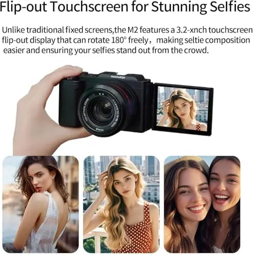 64MP 5K Digital Camera With 16x Optical Zoom For Vlogging