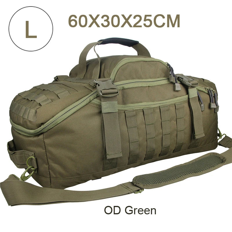 LQARMY 3 Way Duffle Bag Travel Backpack Crossbody Handbag