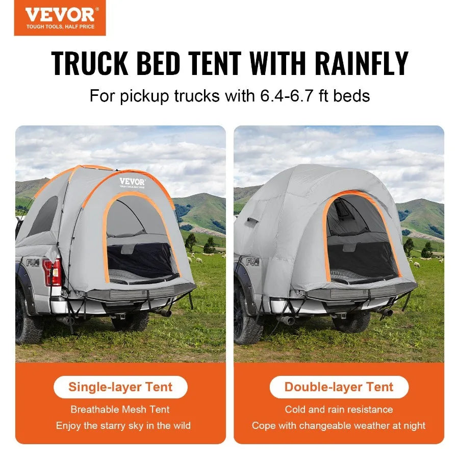 Truck Bed Tent For Pickup Trucks Waterproof With Carry Bag