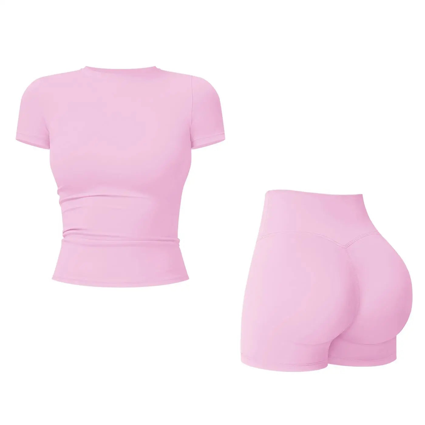 Tenwolf Womens Two Piece Yoga Set Boat Neck Backless Tank