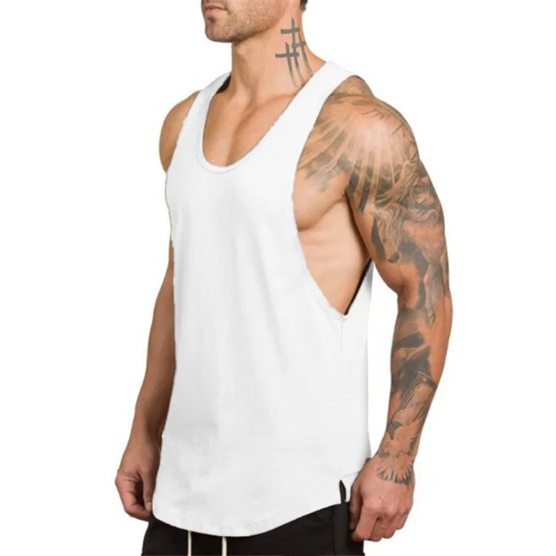 Cotton Breathable Sleeveless Tank Tops For Gym And Running