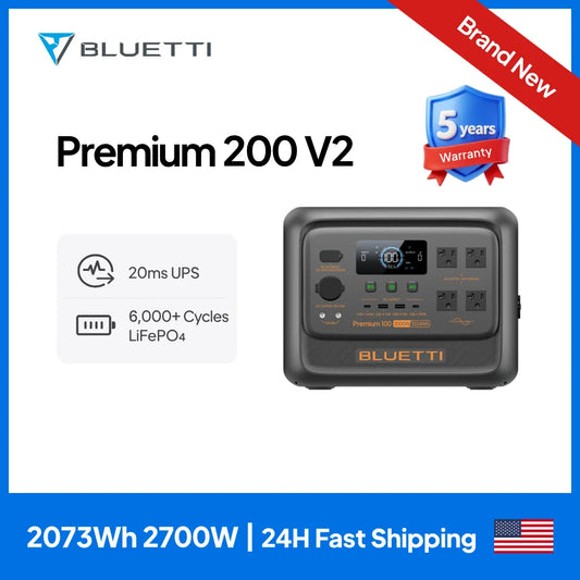 BLUETTI Premium 200 V2 Portable Power Station 2073.6Wh 2700W