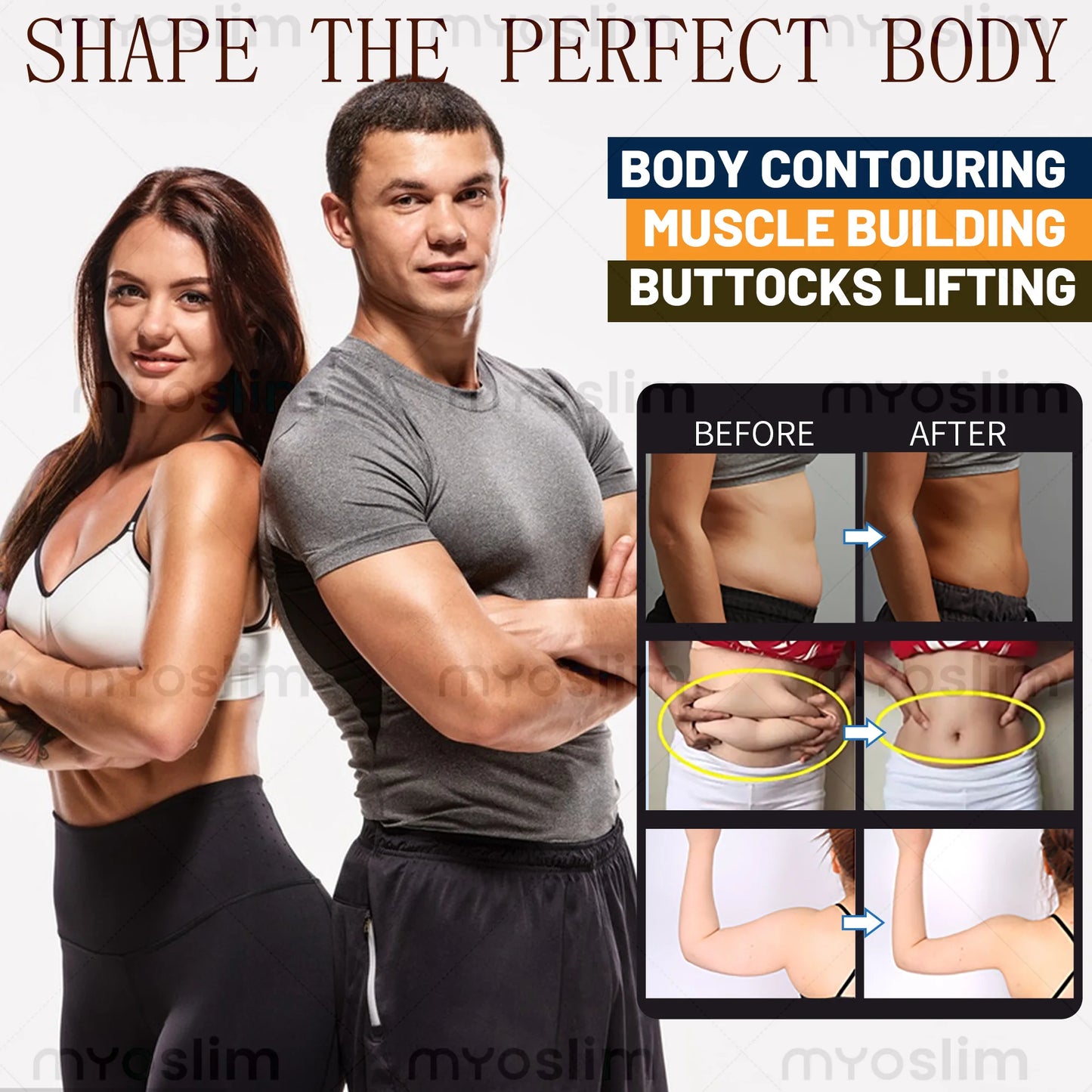 MYOSLIM EMS RF Body Sculpting Machine 15 Tesla 6500W