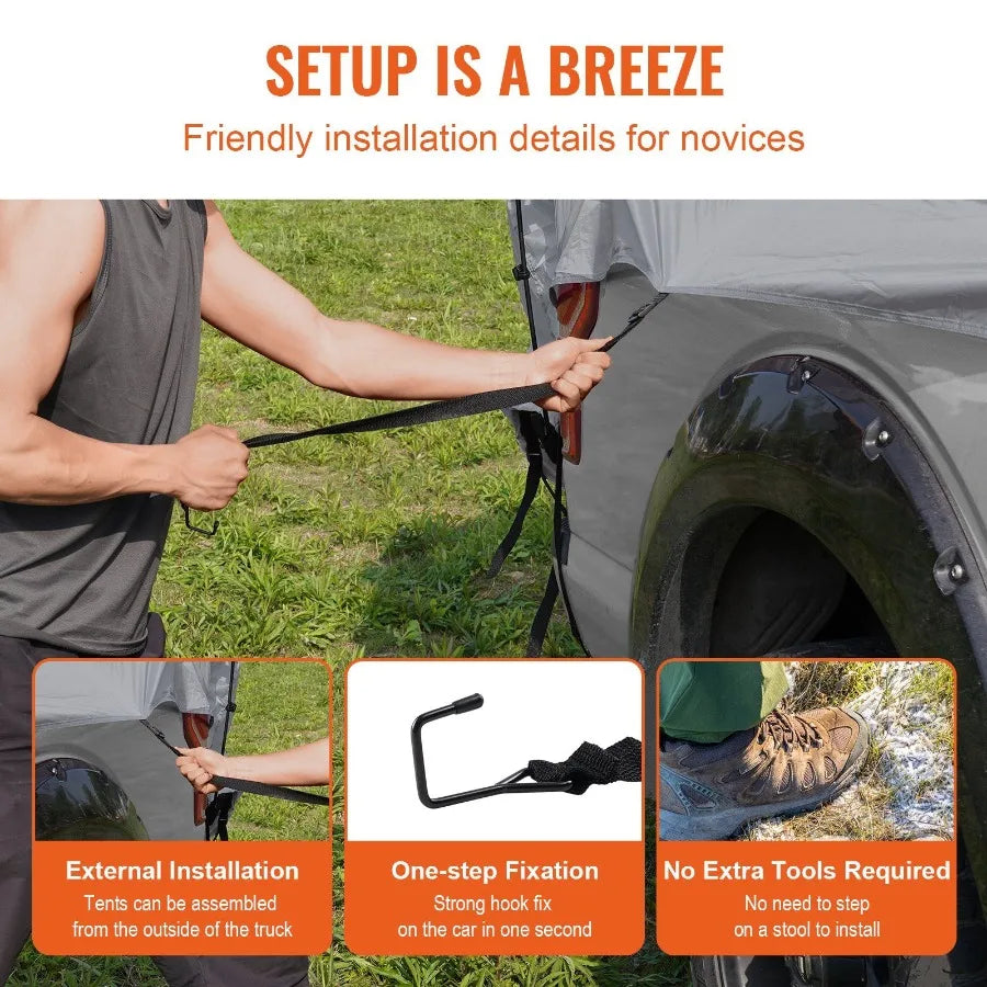 Truck Bed Tent For Pickup Trucks Waterproof With Carry Bag