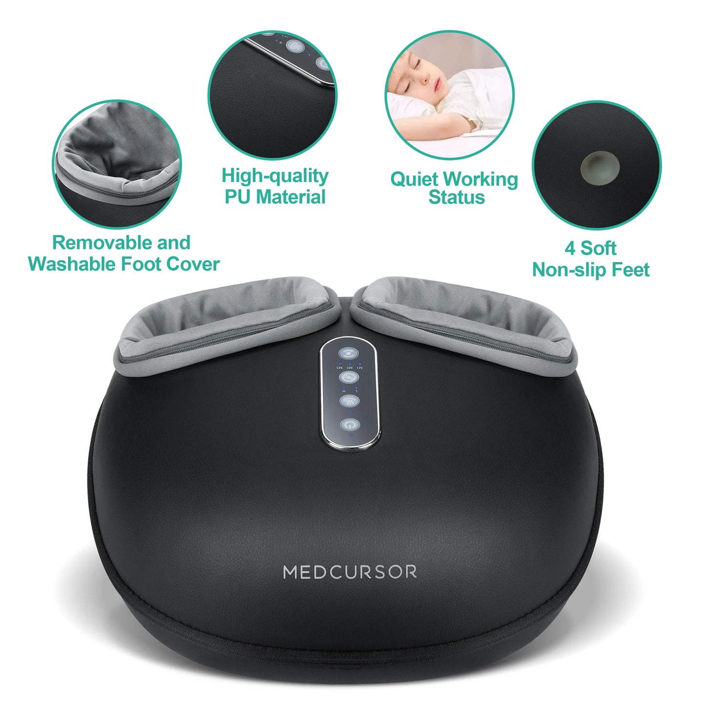 Medcursor Shiatsu Foot Massager With Heat Therapy For Relief