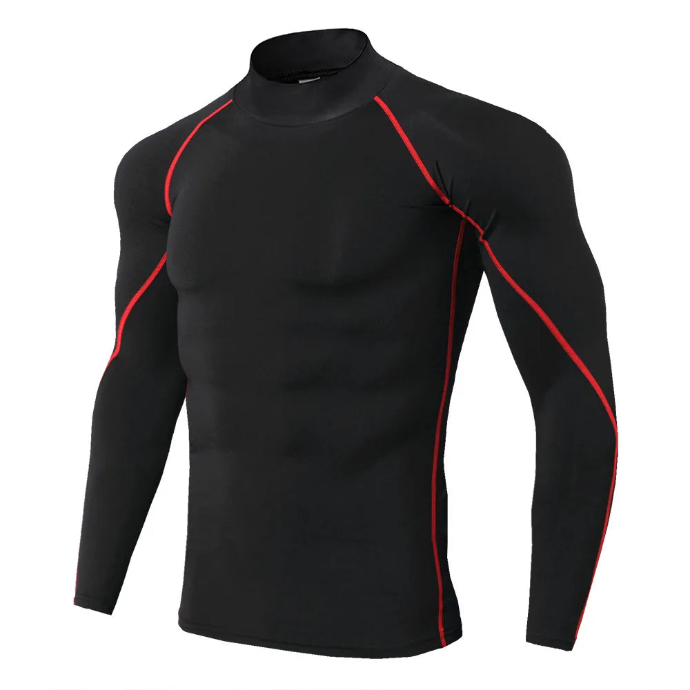 Men Quick Dry T Shirt Long Sleeve Compression Rash Guard