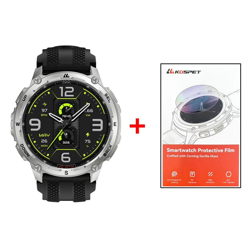 KOSPET Tank T4 Smart Watch GPS 10ATM Waterproof Heart Rate